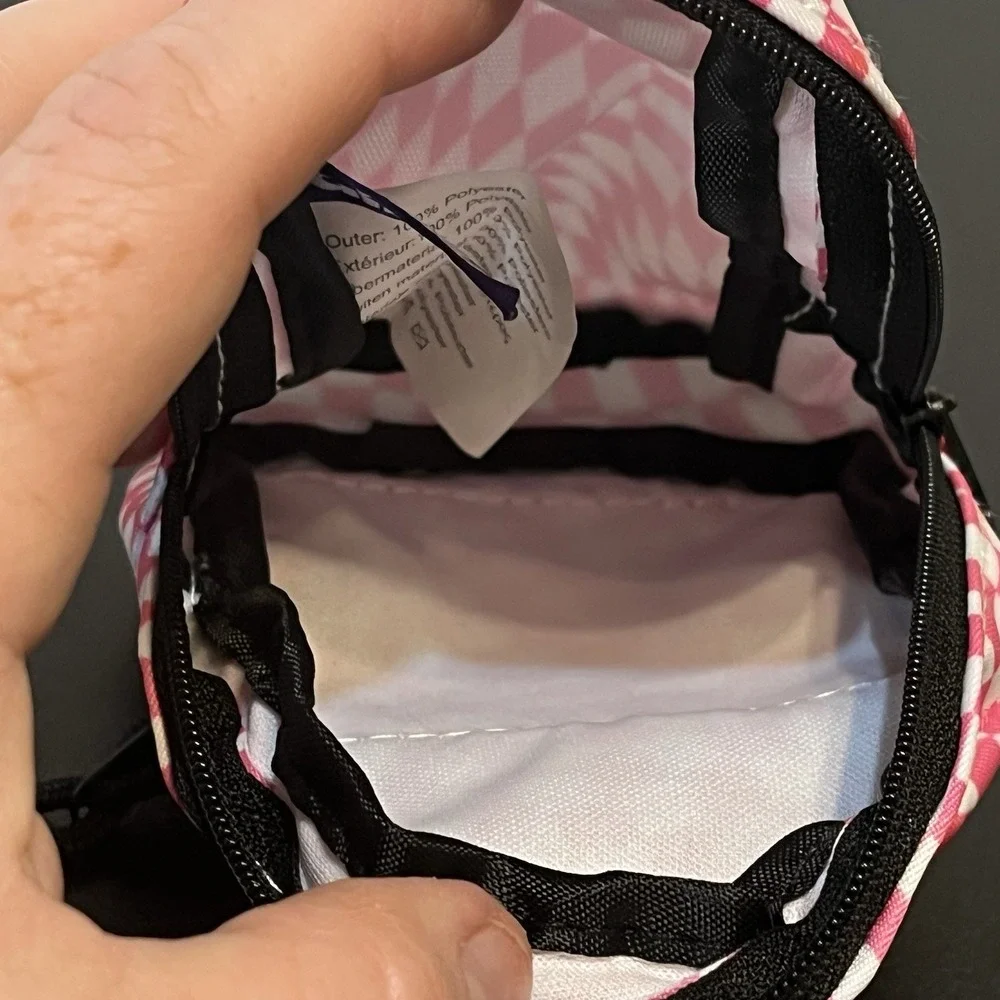Claire's Pink Checkered Mini Backpack Clip Coin Purse Keychain Bag Clean 6